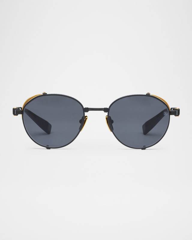 Brigade-I Round Titanium Sunglasses
